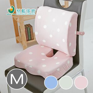 【格藍傢飾】水玉涼感舒壓美臀墊+腰靠墊 (三色可選)