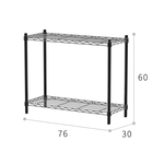 【Y HOUSE】76x30x60cm Lightweight Two-layer Iron Rack Iron Rack Shelf-Painted White, , large