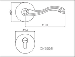 Brass Bathroom Door Handle, , large
