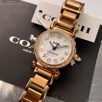 [星晴錶業]COACH手錶,24mm,CH00060白色錶面玫瑰金錶殼玫瑰金色精鋼錶帶款, , large