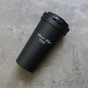 GREEN CUP 芊杯304不鏽鋼陶瓷手提直吸飲兩用保溫杯-霧面黑-700ml
