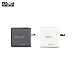 【MIRENEX 】emirai氮化鎵GaN 多孔電源供應器｜台灣製 [PD100W] ｜黑色／白色