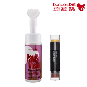Gentle & Hypoallergenic Rose Geranium Cleansing Mousse for Cats (150ml) + Paw Care Massage Stick (8g) Set,  Gentle & Hypoallergenic Rose Geranium Cleansing Mousse for Cats (150ml) + Paw Care Massage Stick (8g) Set