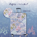 NaSaDen [White Flower]26" Checked Zipper Luggage, , large