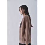 (XL) earth music ecology棉質大學T印花棕色長袖上衣二手衣, , large
