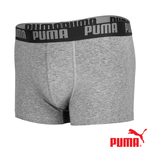 PUMA 平口內褲 1件組 彪馬 跳豹 男內褲 平角內褲 修身 防捲邊 貼合 耐穿 柔軟 棉質 排汗 透氣 抗菌 黑 灰, 灰,L, large