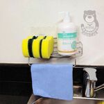 [熊好貼國際]洗碗精抹布架 台灣製造 304不鏽鋼 海綿抹布架收納神器廚房壁掛水槽置物架家用洗潔精置物架無痕掛勾, , large