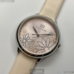 [星晴錶業]TommyHilfiger手錶,36mm,TH00036粉紅色錶面銀錶殼米白色真皮皮革錶帶款, , large