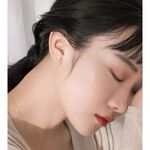 韓版s999純銀一貝子螺絲款耳環 -附馬卡收納盒 , , large