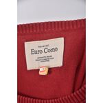 (S) euro como質感棉質純棉紅色長袖上衣二手衣, , large