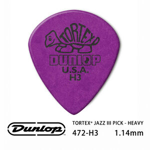 Jim Dunlop Tortex Jazz lll 472R 1.14mm Pick (三片、十片組)【敦煌樂器】