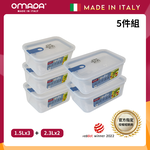 【義大利OMADA】主廚CHEF 單手易拉 PP保鮮盒1.5Lx3+2.3Lx2(實用五件組)任選色, , large