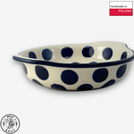 【SOLO Vintage】CA Polish Pottery 18.5cm Baking Dish Jade Water Droplets Series Made in Poland, , large