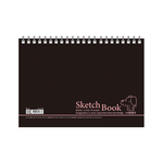 美加美 A4素描本(上翻)-黑 5本/包 AF5552, , large