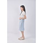 (XL) weil ide丹寧牛仔質感前開岔藍色長裙二手衣, , large