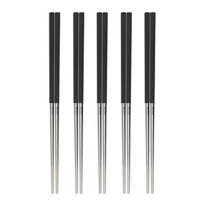 PERFECT 理想牌 金緻316不鏽鋼四方筷23cm不銹鋼筷方頭筷子 黑色-Leidea樂德兒