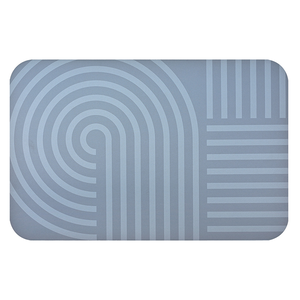 【Monster】 Soft Diatomaceous Earth Printed Mat – Karesansui (58x38cm) – Pebble Gray