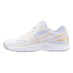 Mizuno Cyclone Speed 4 女 排球鞋 基本款 運動 訓練 輕量 白 淺橘 [V1GC238000], , large