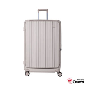 【CROWN 皇冠】C-F5278H-29吋前開框架拉桿箱-燕麥奶