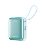 【 GUXON】Quad-Square Dual-Cable Power Bank 10000mAh - Lapis Blue, , large