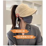 【A&R】防水速乾可折內網款半空頂遮陽帽 奶茶綠, , large