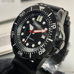 [星晴錶業]CITIZEN手錶,44mm,CI00013黑色錶面黑錶殼深黑色矽膠錶帶款, , large