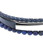 【快速出貨】法國 ROCHET Yale系列 青金石 皮革男士手環 HB6612, , large