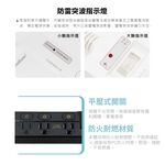 【Palladium】氮化鎵GaN 4開3插3P 45W 氮化鎵USB超級閃充延長線-限定黑 C-89P45AL, , large