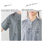 日本【SHONAGON】印度棉刺繡長版開襟襯衫, , large