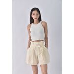(S) air space高腰素色白色短褲二手衣, , large