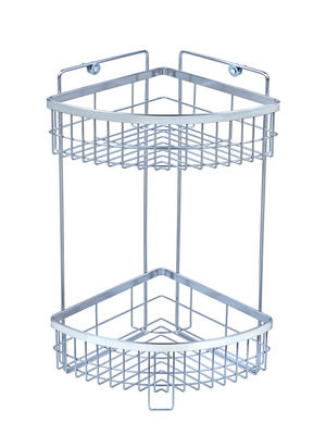 Stainless steel double-layer corner shelf