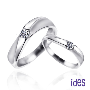 [ides愛蒂思] 堅定系列 F/VS1。設計款鑽石對戒/求婚結婚戒 (戒圍請於訂單備註)