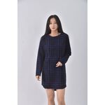 (S) h connect質感格紋黑色洋裝二手衣, , large