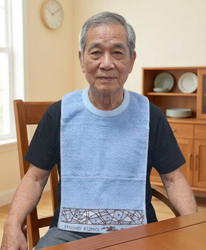 [Kaimei Cotton] Randomly excellent MIT made in Taiwan pure cotton breathable adult bib/spit napkin printed style