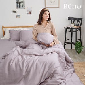 BUHO 素面文青300織100%TENCEL&trade;純天絲&trade;雙人特大薄被套(8x7尺)-(多款任選)