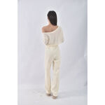 (F) approach韓牌高腰絨布白色長褲二手衣, , large