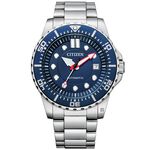 CITIZEN 星辰 大三針運動機械錶-藍/43mm NJ0121-89L, , large