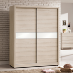 【唯熙傢俱】馬可橡木白5x7尺滑門衣櫃, , large