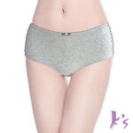 【K's凱恩絲】日系甜美棉柔三角專利有氧蠶絲內褲-灰色, , large