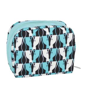 LeSportsac  SQUARE COSMETIC 方形化妝包 - 鏡中貓影