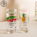 【SOLO Vintage】290ml Colorful Fruit Glasses 4 Pieces Set Teacups Water Cups Juice Cups Summer Drinks, , large