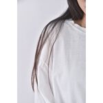 (XL) meu meu字母白色長袖上衣二手衣, , large