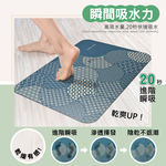 【Monster】 Soft Diatomaceous Earth Absorbent Mat – Window Blossom Series (60x40cm) – Charm Blue, , large