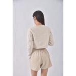 (S) lamagie femme修身短版白色長袖上衣二手衣, , large