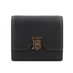 BURBERRY TB Logo 牛皮二折短夾/黑色, , large