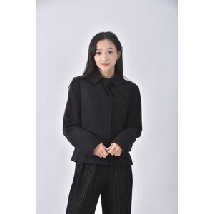 (S) ad lady羊毛素面黑色外套二手衣
