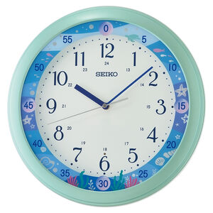 SEIKO 精工 海洋世界 持續燈光 指針式掛鐘 時鐘 QHA010M