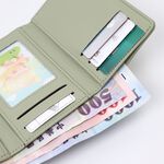 Ribbon&eacute; 柔霧翻蓋零錢中夾 女夾 韓系氣質皮夾 可愛短夾 人氣女用皮夾 情人節禮物, , large