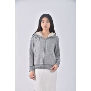 (L) uniqlo內刷毛灰色外套二手衣