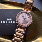 [星晴錶業]COACH手錶,30mm,CH00257玫瑰金色錶面玫瑰金錶殼玫瑰金色精鋼錶帶款, , large